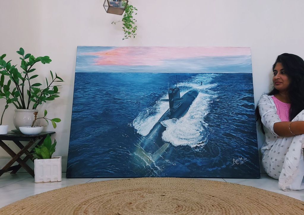 Submarine Oilpainting, Acrylic Painting