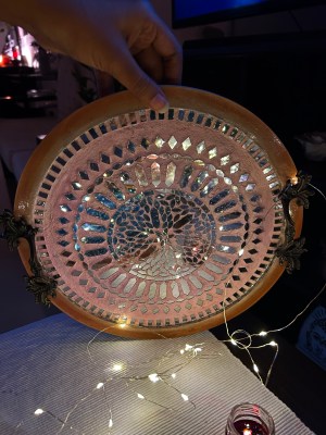 Lippan Art Tray Peach