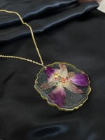 Resin Pendant statement 3 (with long chain)