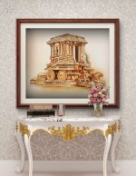 Hampi Charriot Oil Painting on canvas board
