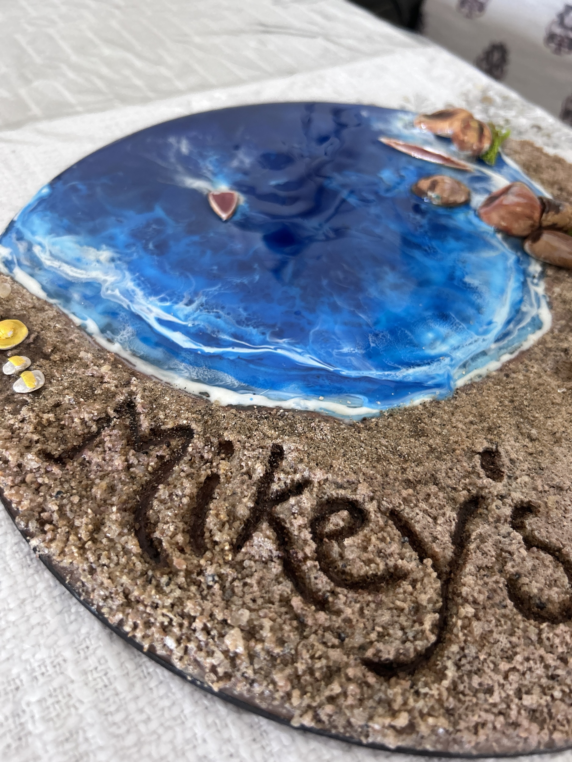 Resin name plate round seaside sand 5 Resin name plate round seaside sand - Image 5