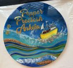 Resin Name plate Sea waves boat