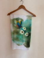 Hand painted Silk Scarf- Japanese silk butter fly