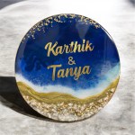 Resin Name plate Round Seaside