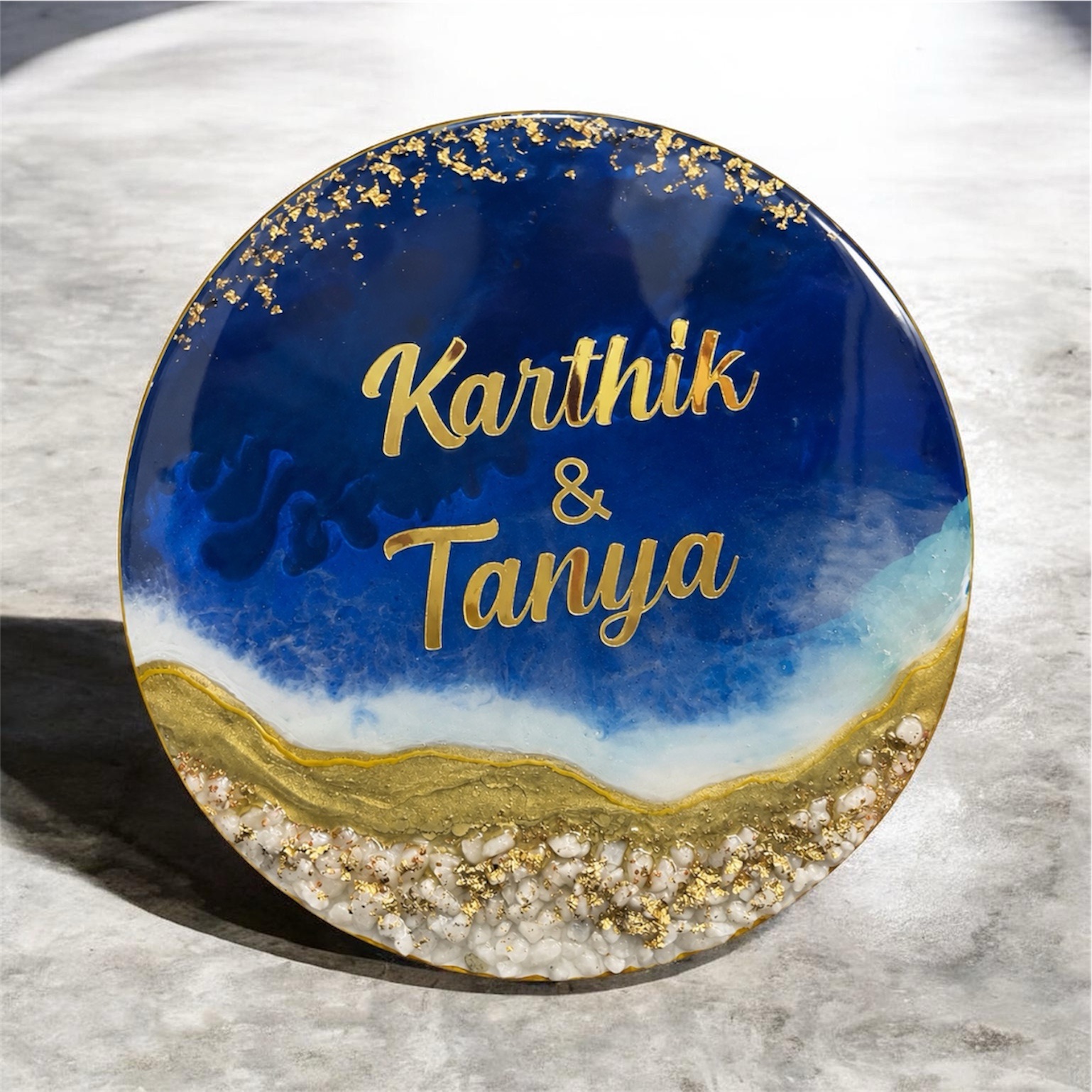 Resin Name plate Round Seaside 1 Resin Name plate Round Seaside